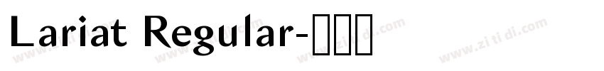 Lariat Regular字体转换